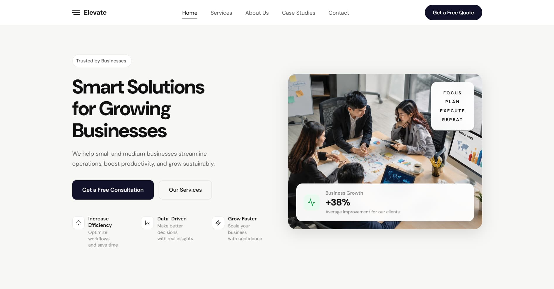 Elevate Landing preview