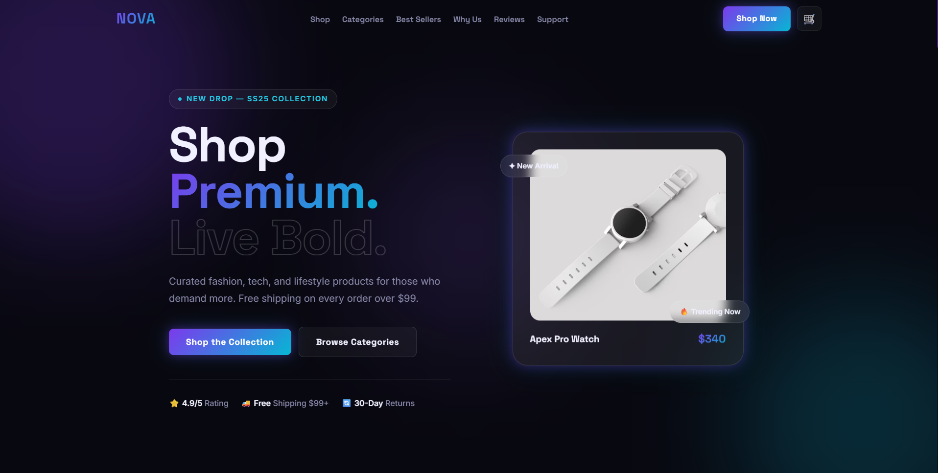 Nova Ecommerce preview